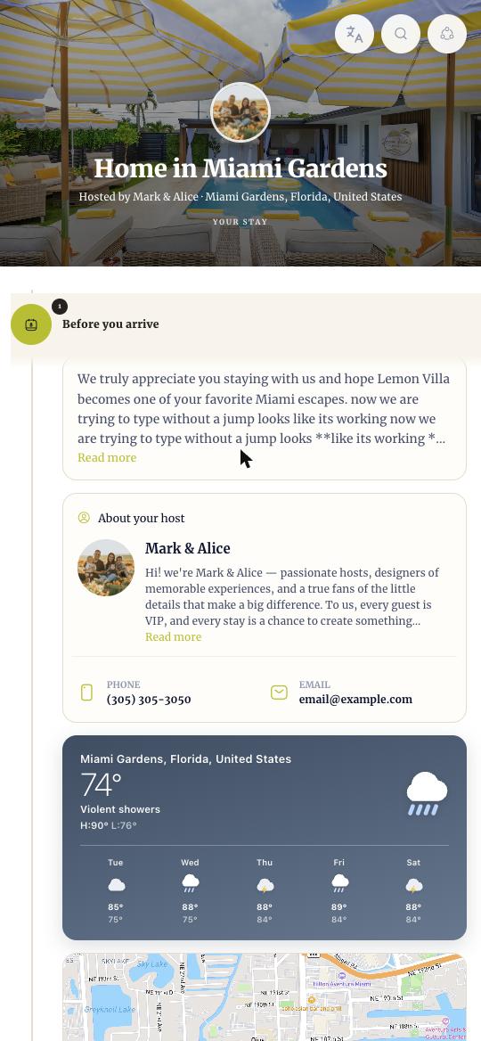 The Your stay guidebook design
